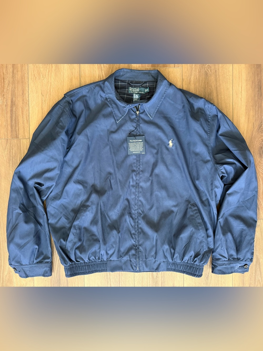 Polo Ralph Lauren Harrington Plaid  Jacket Blue Mens Sz XL NWT